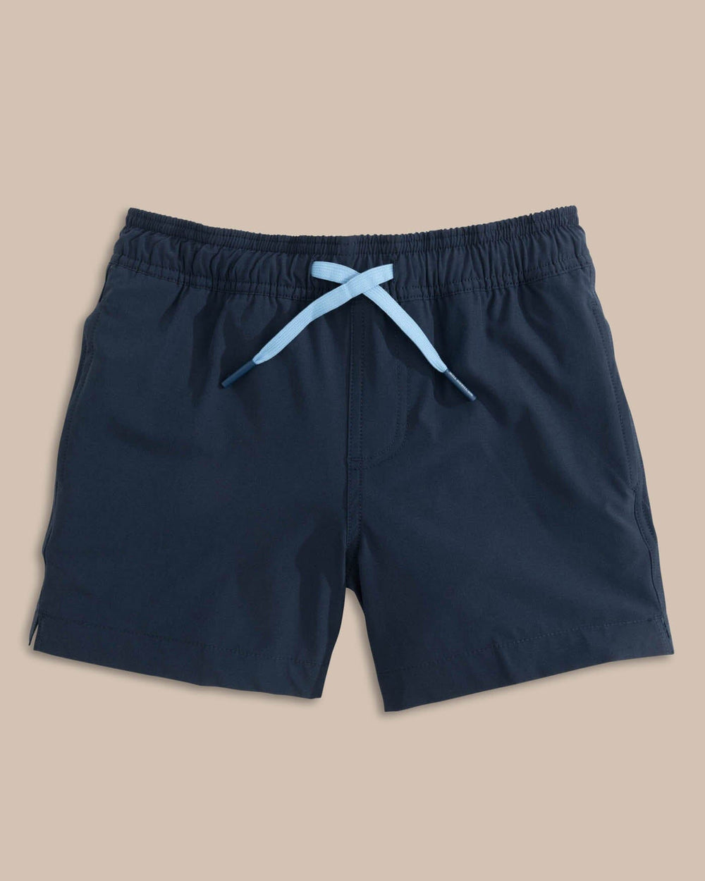 The front view of the Southern Tide Boys Solid Swim Truck 2 0 by Southern Tide - True Navy