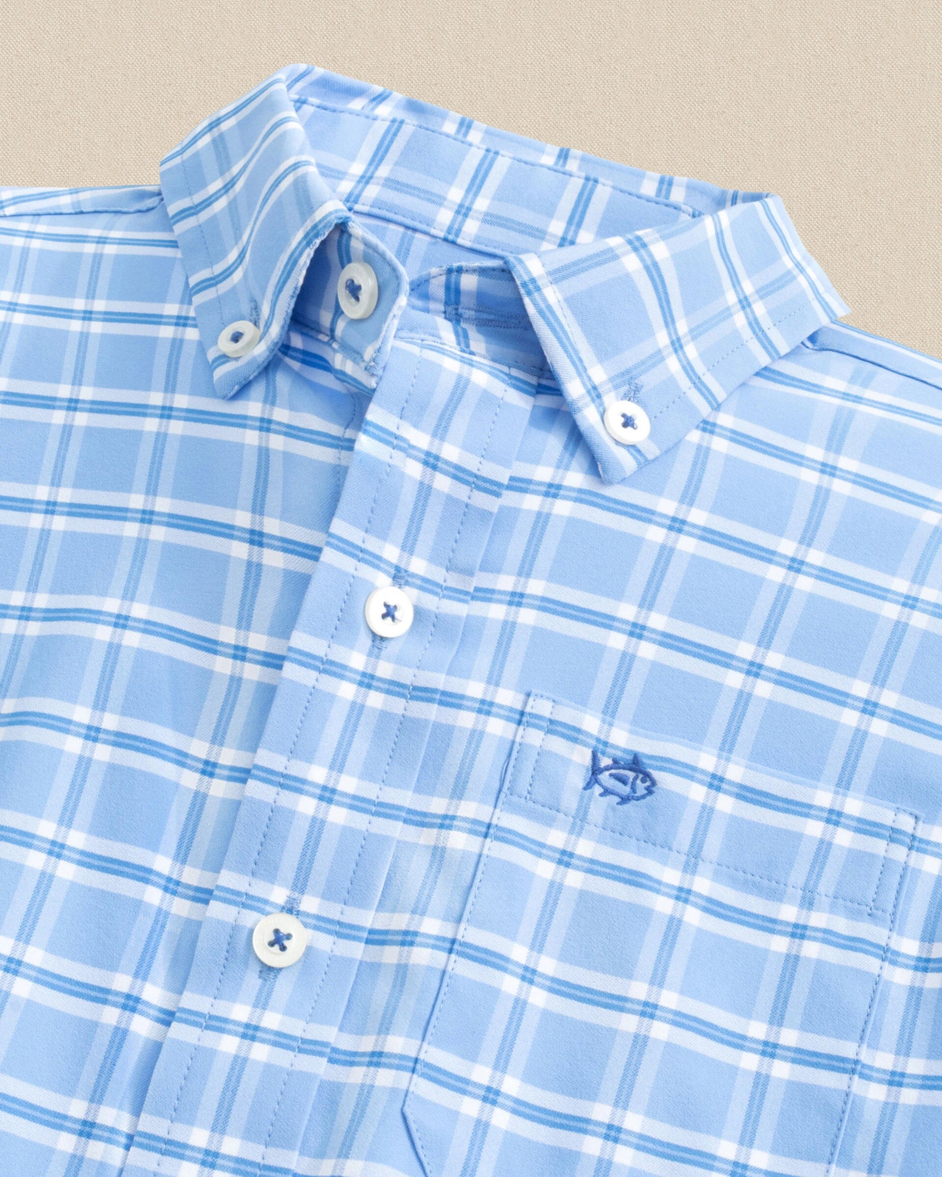 Boys South Beach Plaid Coastal Breeze® Sport Shirt | Southern Tide