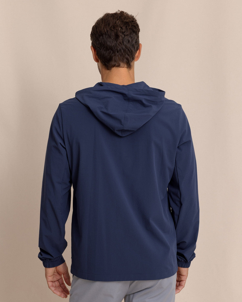 The back view of the Southern Tide Brookview Performance Jacket by Southern Tide - Dress Blue