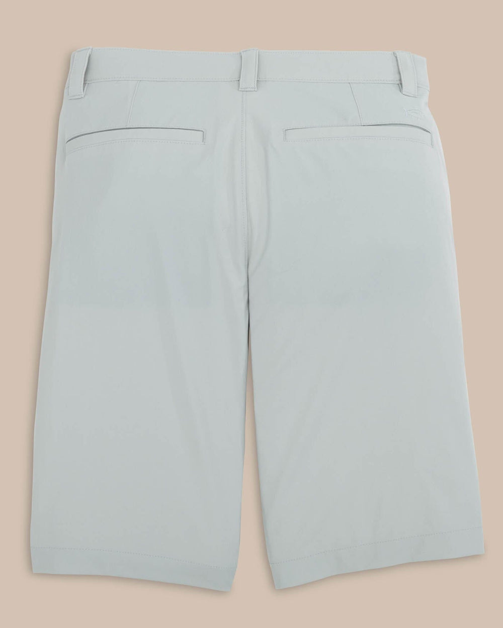 The back view of the Southern Tide brrr die 10 Short by Southern Tide - Seagull Grey