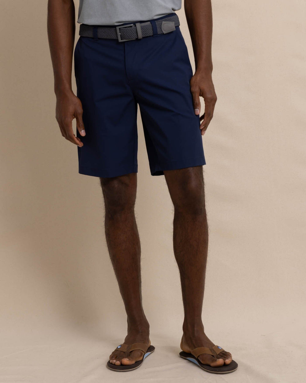 The front view of the Southern Tide brrr die 10 Short by Southern Tide - True Navy