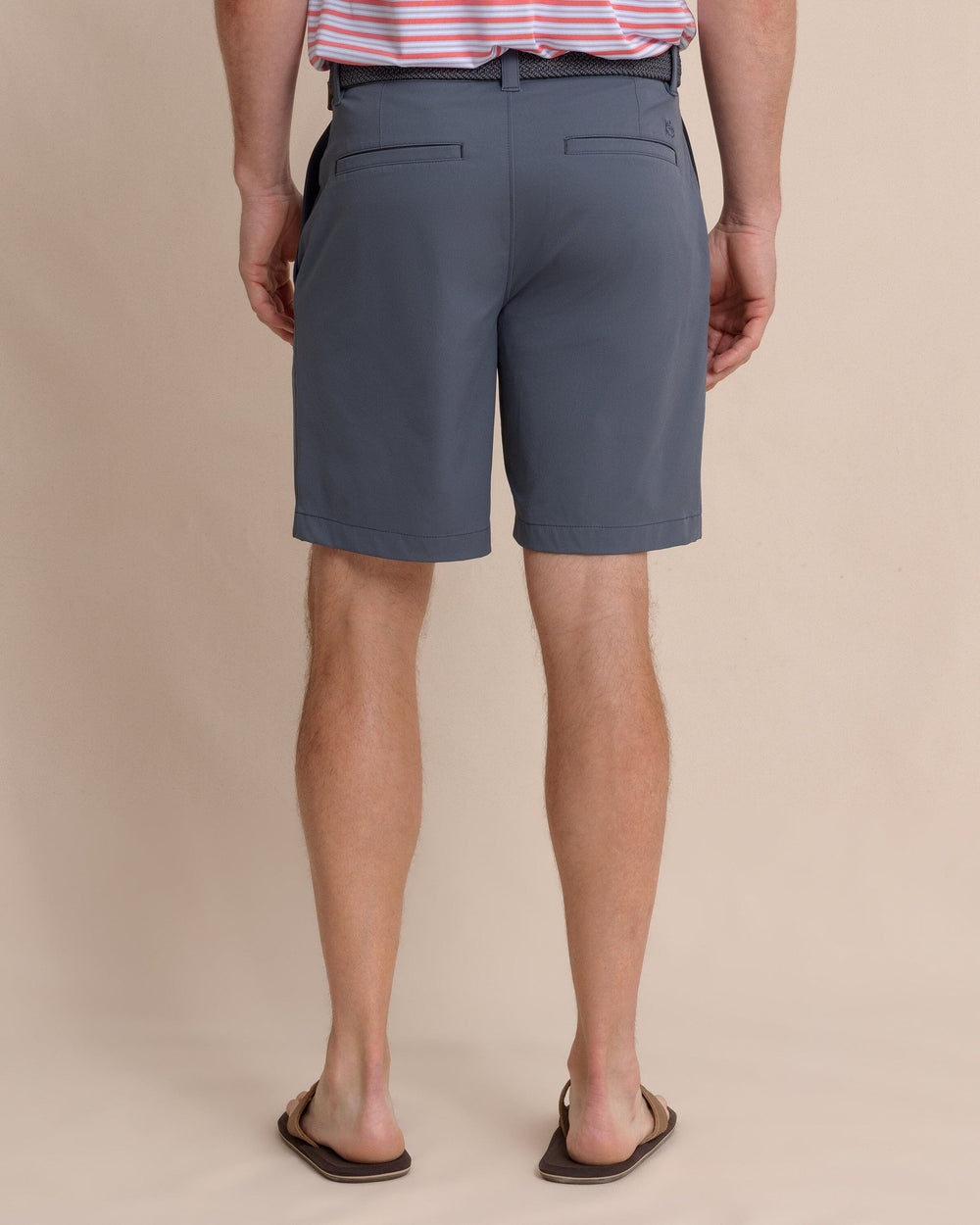 The back view of the Southern Tide brrr°®-die 8" Performance Short in Perfect Storm by Southern Tide - Perfect Storm