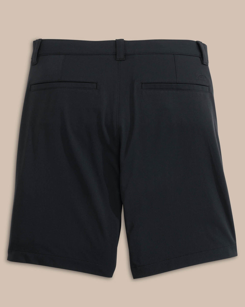 The back view of the Southern Tide brrr die 8 Performance Short by Southern Tide - Caviar Black