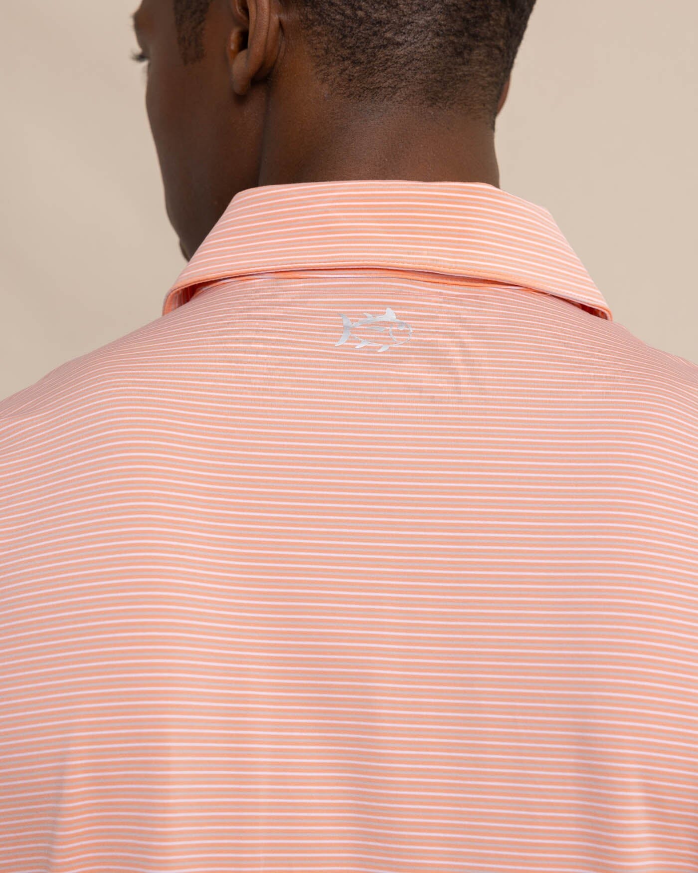 Southern Tide The Skipjack XL Coral 2024 Striped Polo shirt