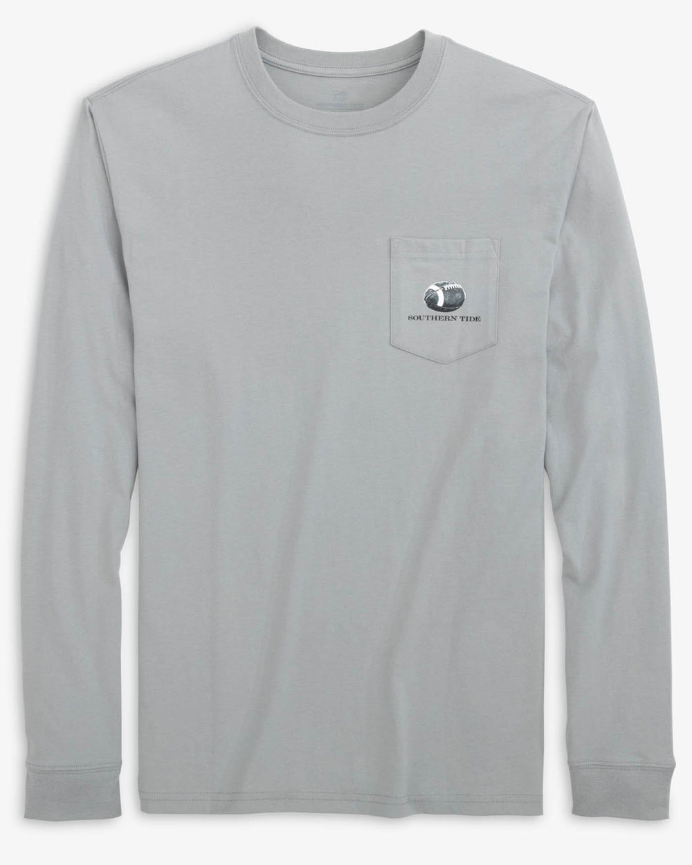 The front view of the Southern Tide brrr-eeze Heather Performance Polo Shirt by Southern Tide - Ultimate Grey