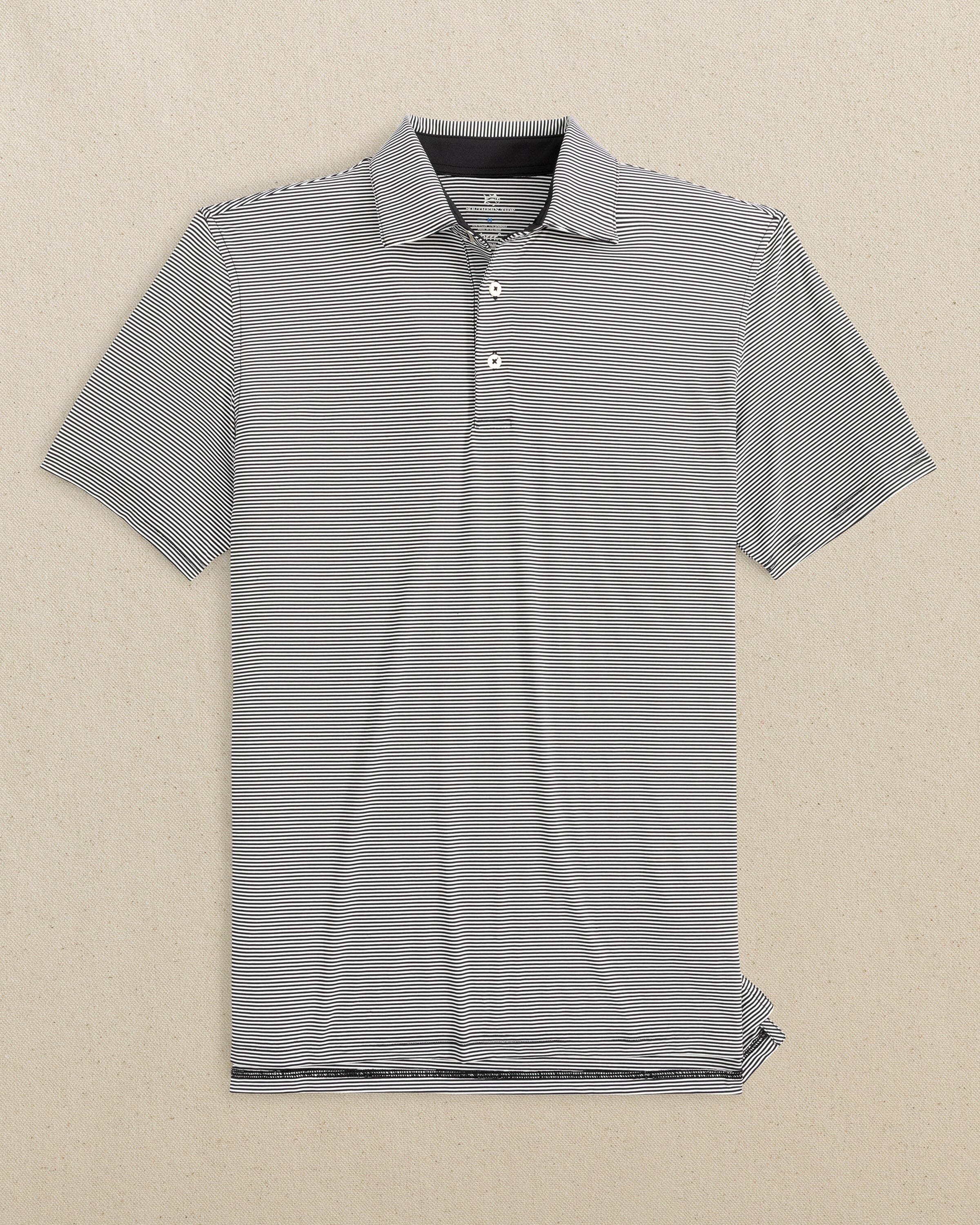 brrr-eeze Meadowbrook Stripe Polo - Caviar Black