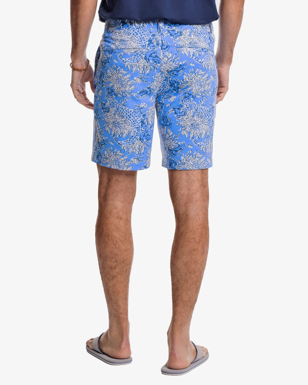 The back view of the Brrrdie Croc and Lock it Short by Southern Tide - Boca Blue