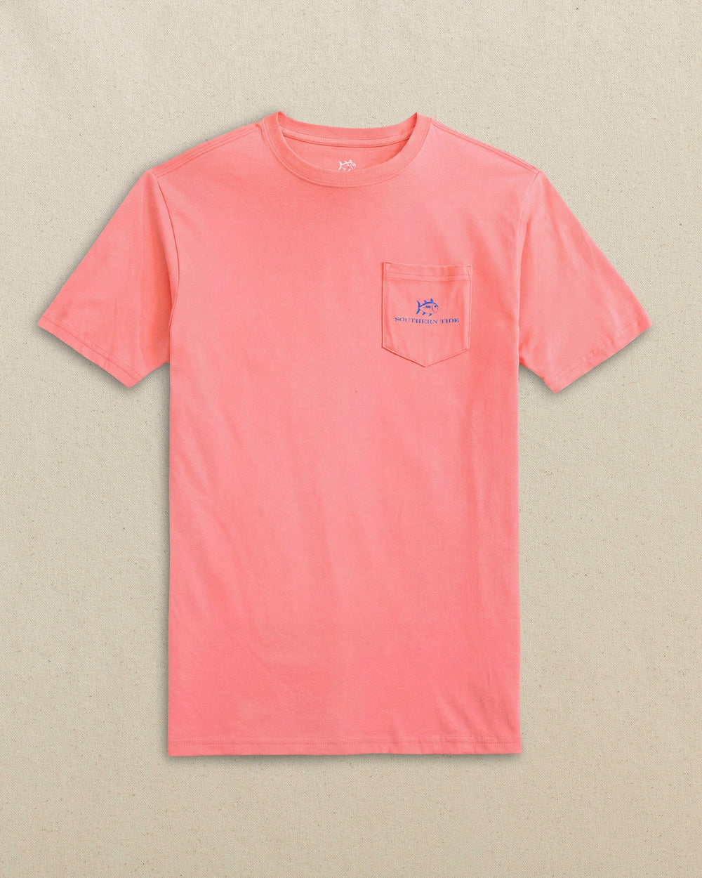The front view of the Southern Tide Buoy Short Sleeve T-Shirt by Southern Tide - Light Pink