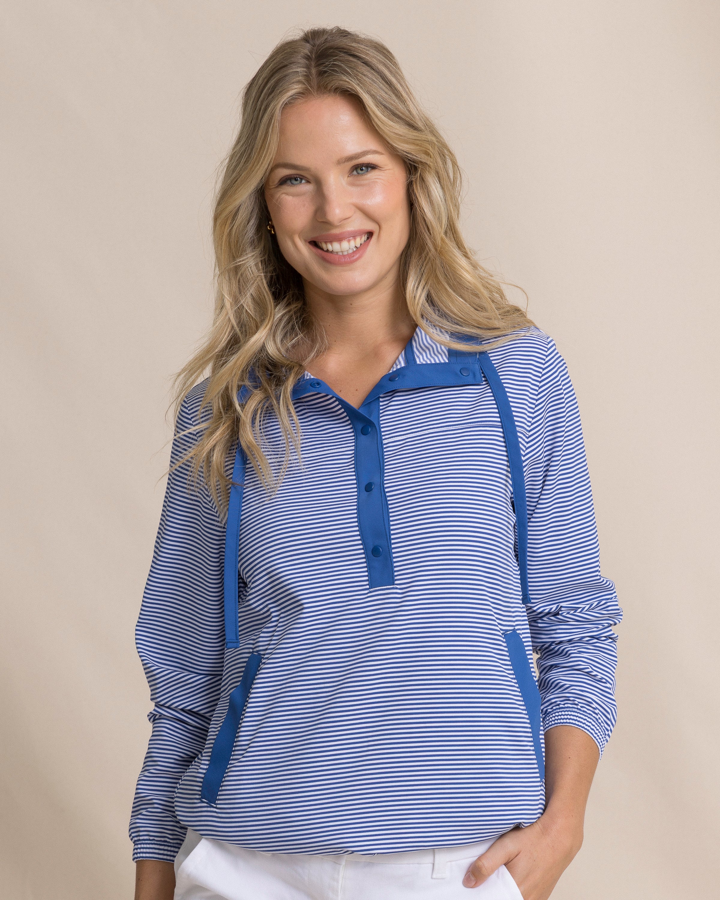 Women's Calie Skip Stripe Popover | Southern Tide