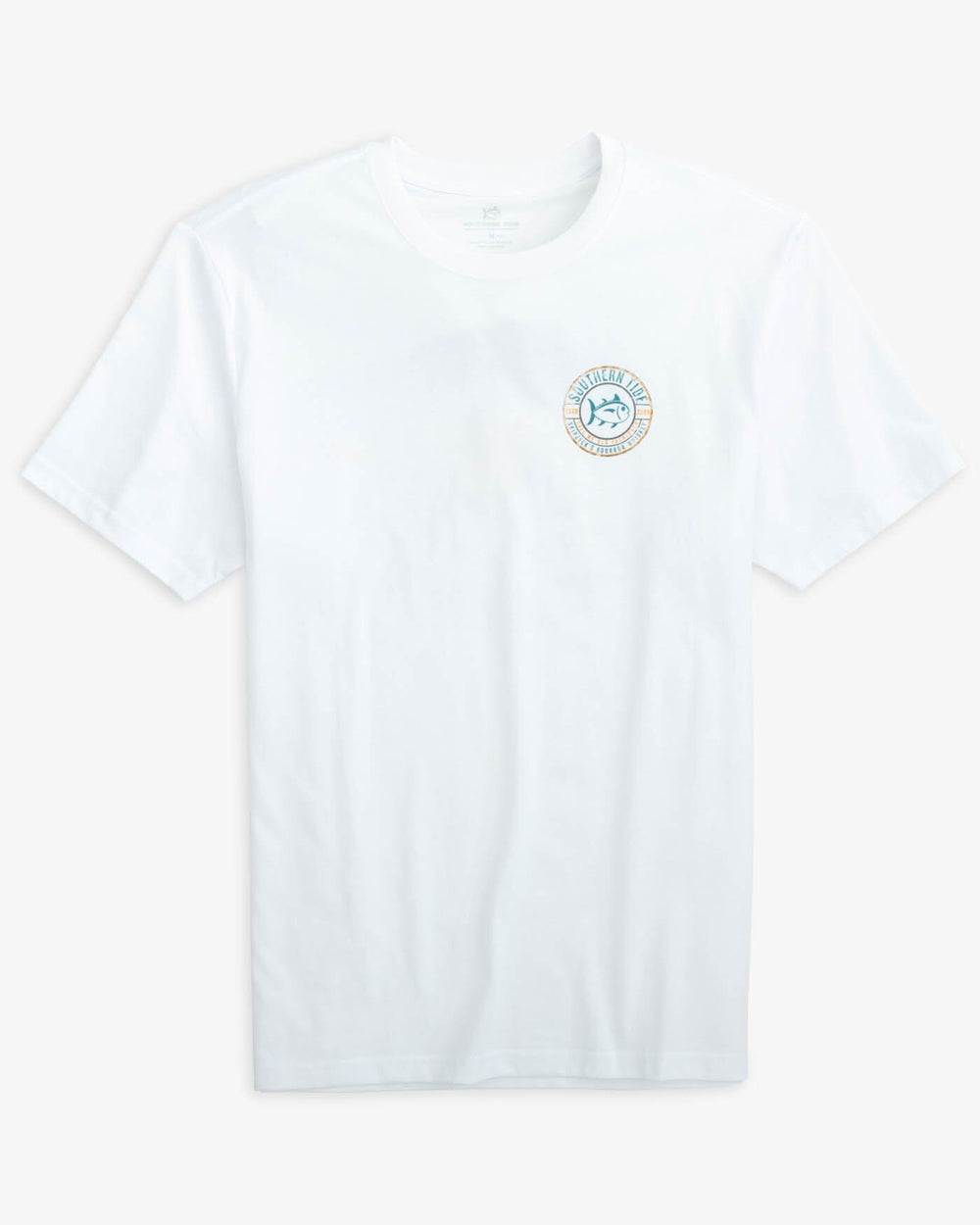 The front view of the Southern Tide Call Me Old Fashioned T-Shirt by Southern Tide - Classic White
