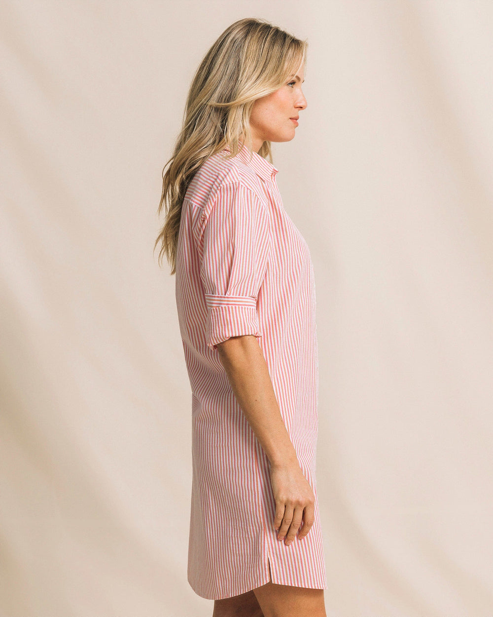 cream pink dress Wrap Dress Flora Gala