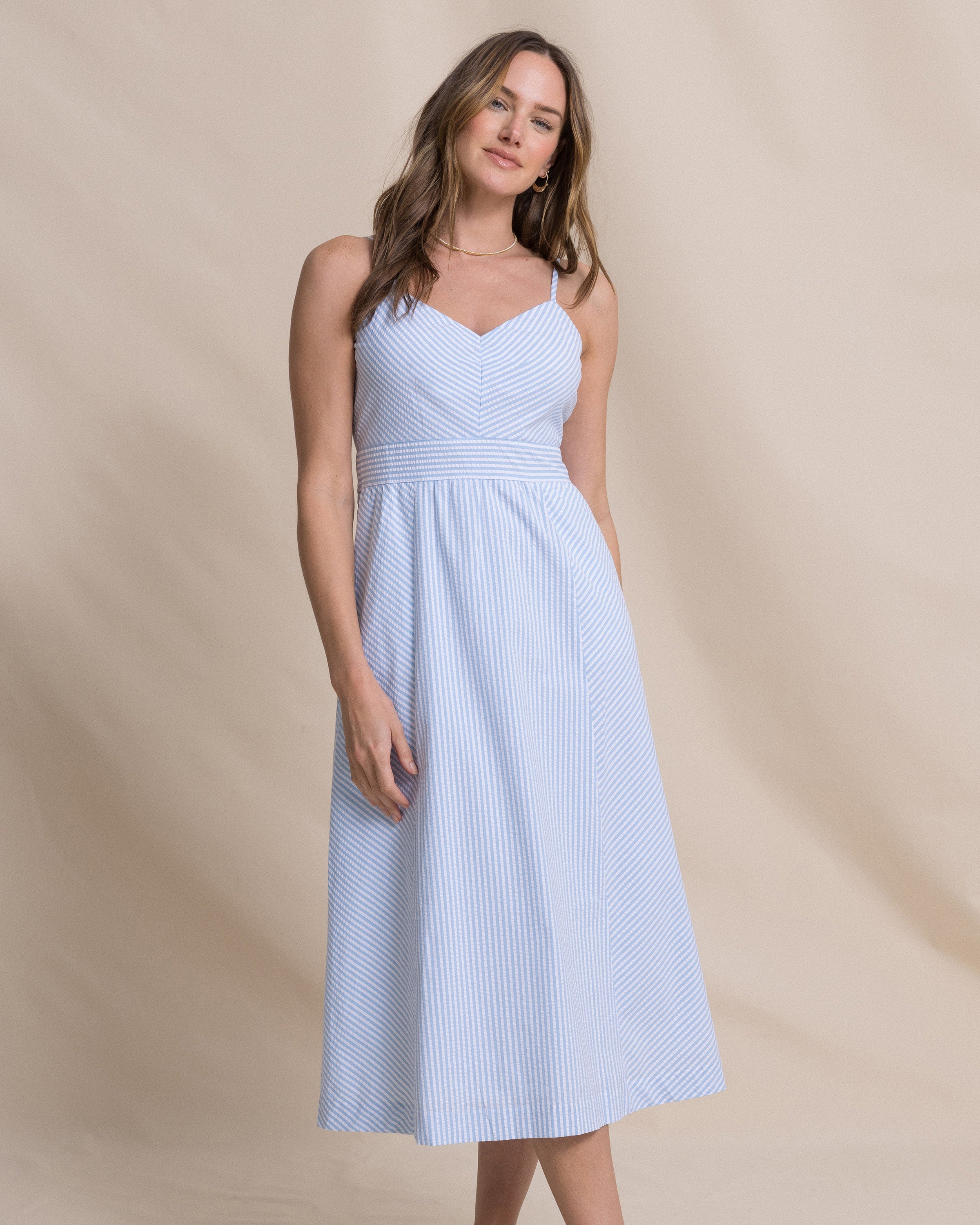 Women's Cami Seersucker Dress | Southern Tide Women's Cami Seersucker Dress | Southern Tide