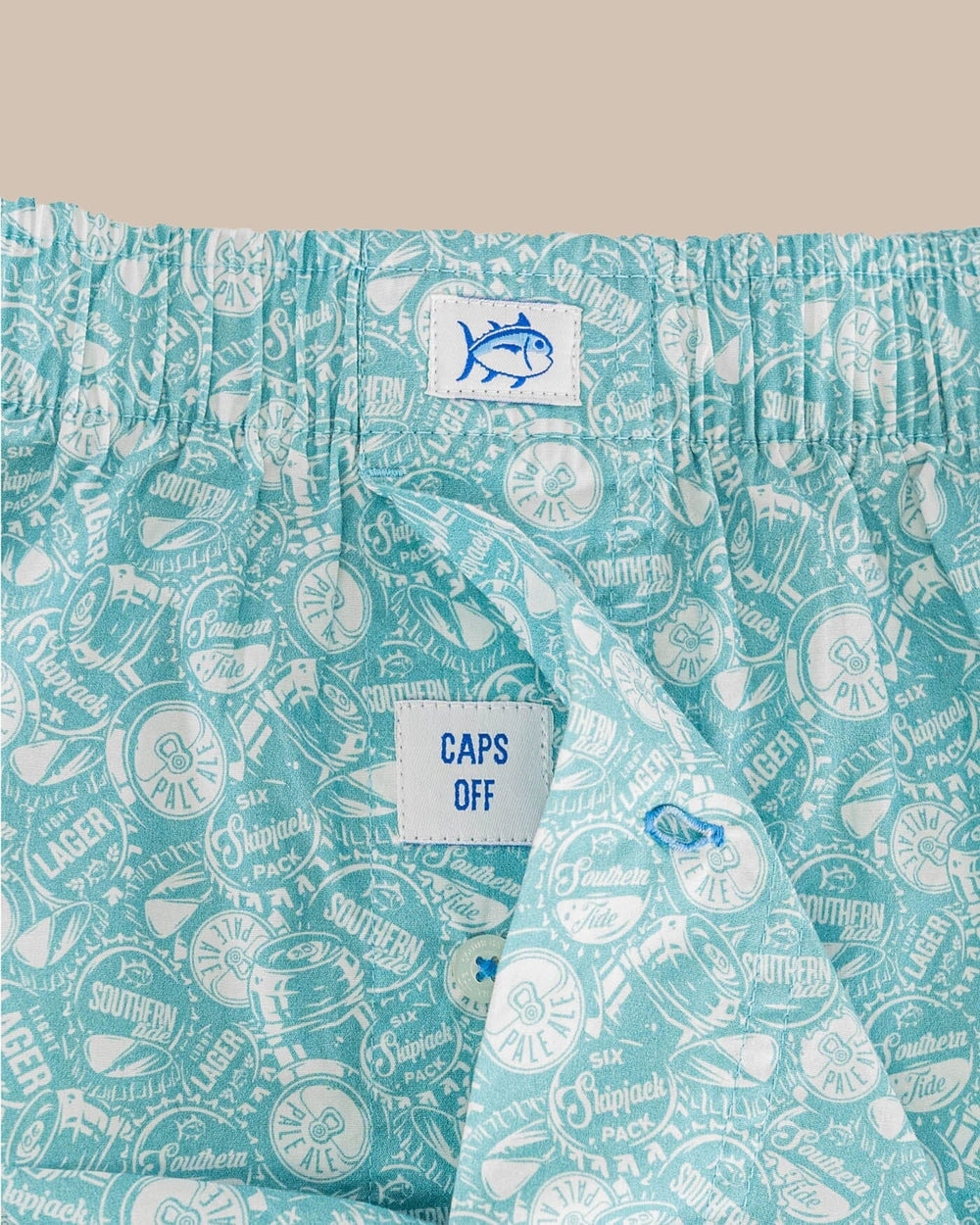 The detail view of the Southern Tide Caps Off Boxer by Southern Tide - Marine Blue