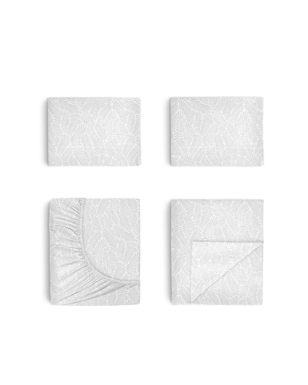 The front view of the Southern Tide Cedar Island Sheet Set by Southern Tide - Grey