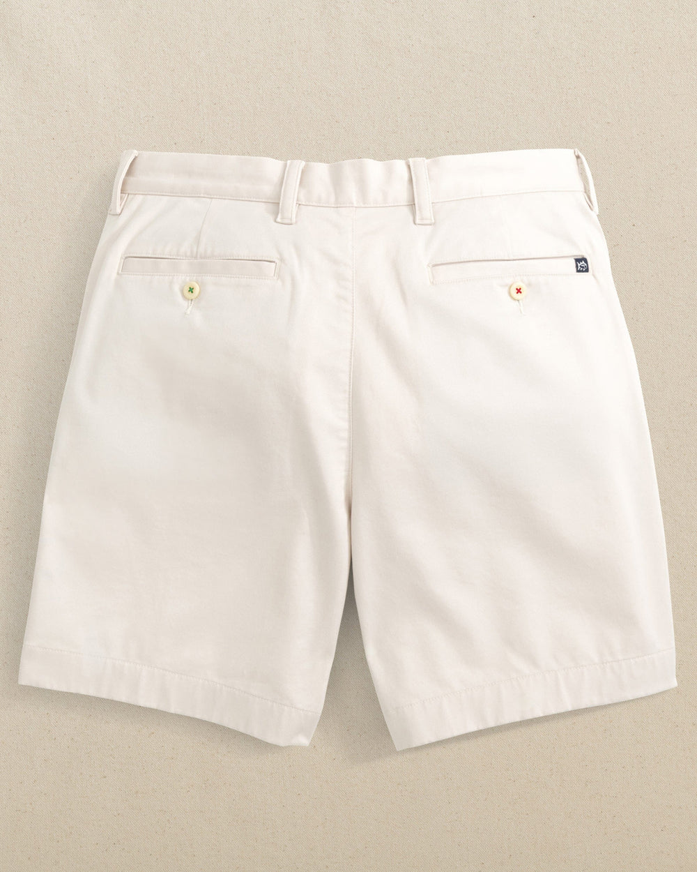 The back view of the Southern Tide Channel Marker 7" Stretch Chino Short by Southern Tide - Stone
