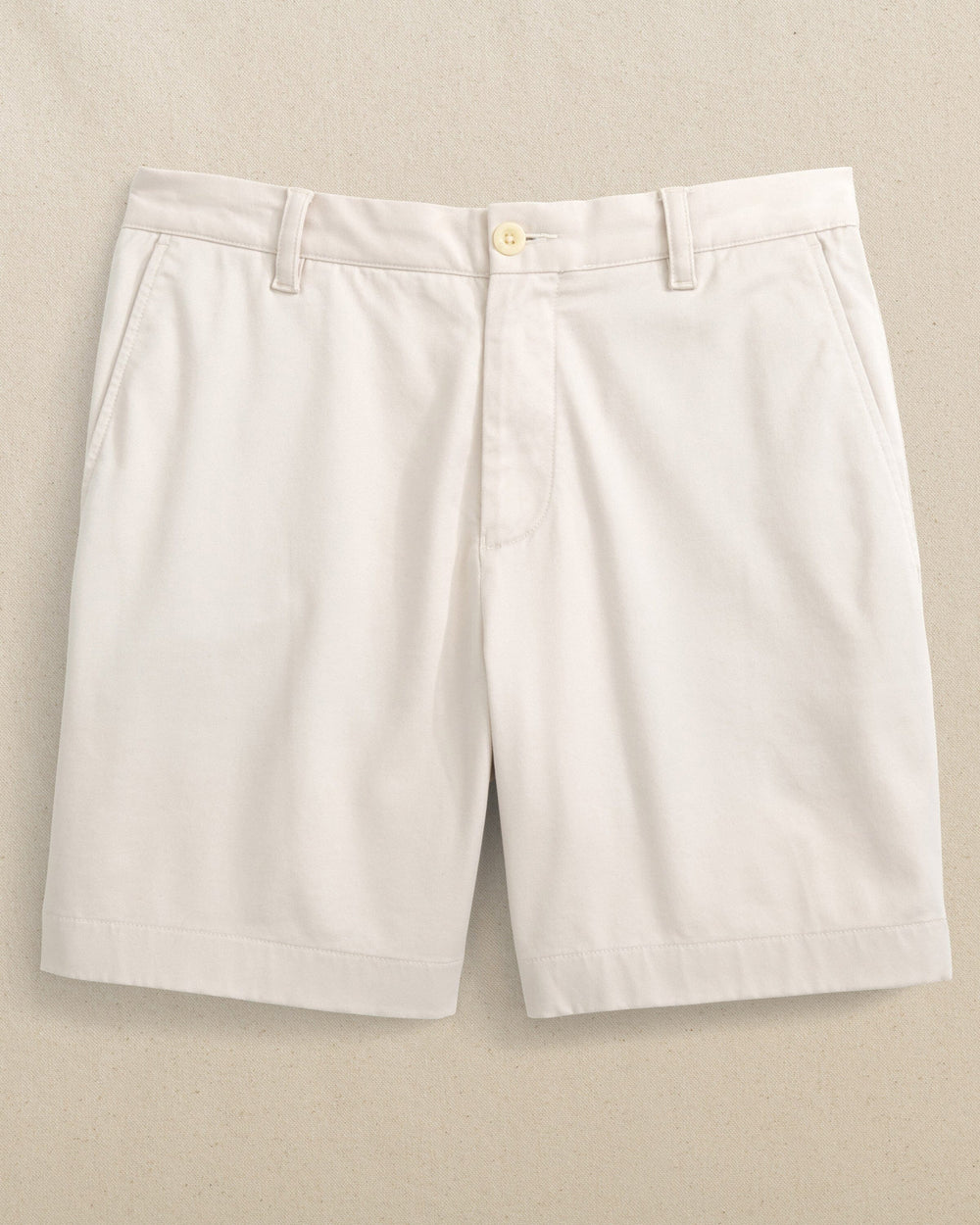 The front view of the Southern Tide Channel Marker 7" Stretch Chino Short by Southern Tide - Stone