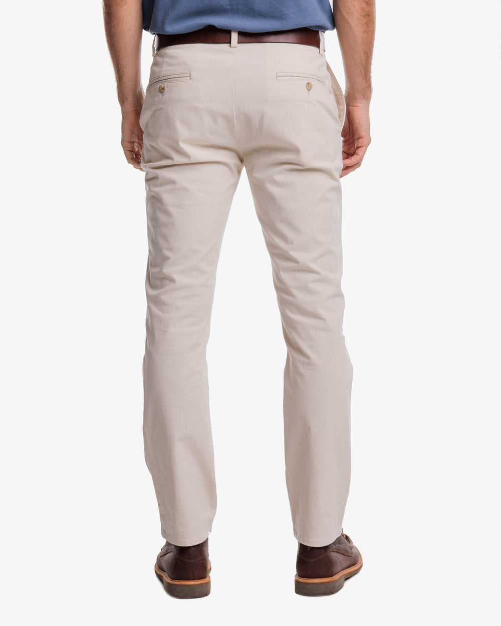 The back view of the Southern Tide Channel Marker Chino Pant by Southern Tide - Light Khaki