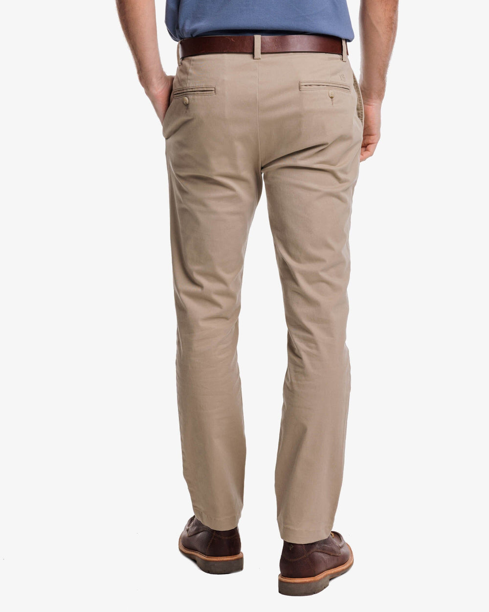 The back view of the Southern Tide Channel Marker Chino Pant by Southern Tide - Sandstone Khaki