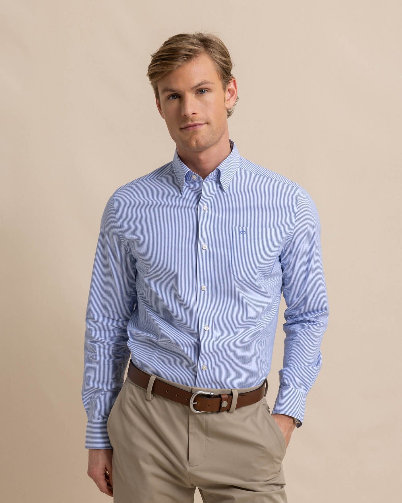 Cobalt blue sale long sleeve shirt