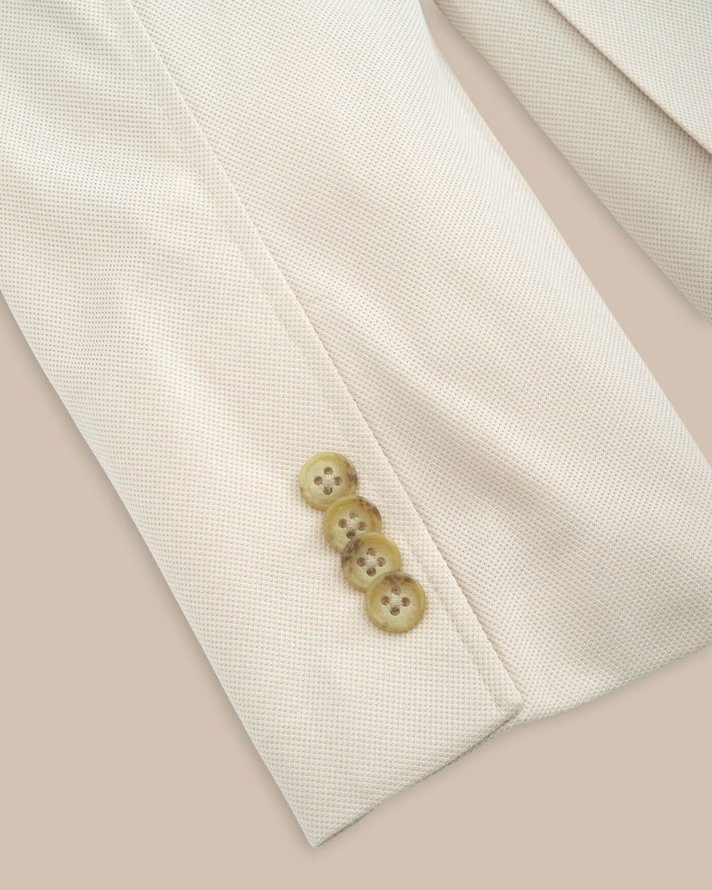 The detail view of the Southern Tide Charleston Navy Blazer by Southern Tide - Perfectly Pale Khaki