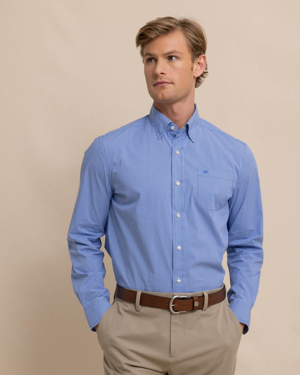 Men's Charleston Parkwood Micro-Gingham Shirt | Southern Tide