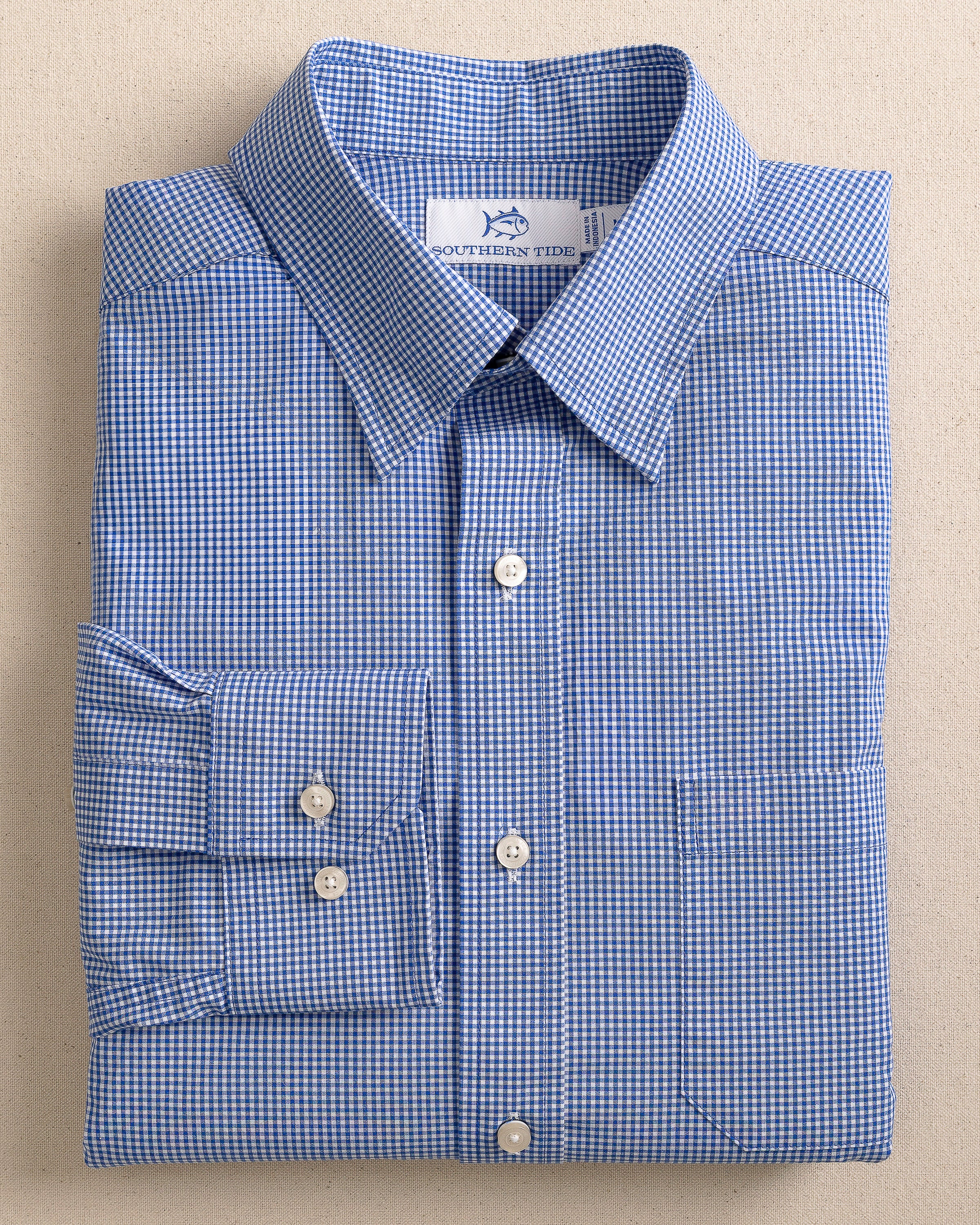 Men's Charleston Parkwood Micro-Gingham Shirt | Southern Tide
