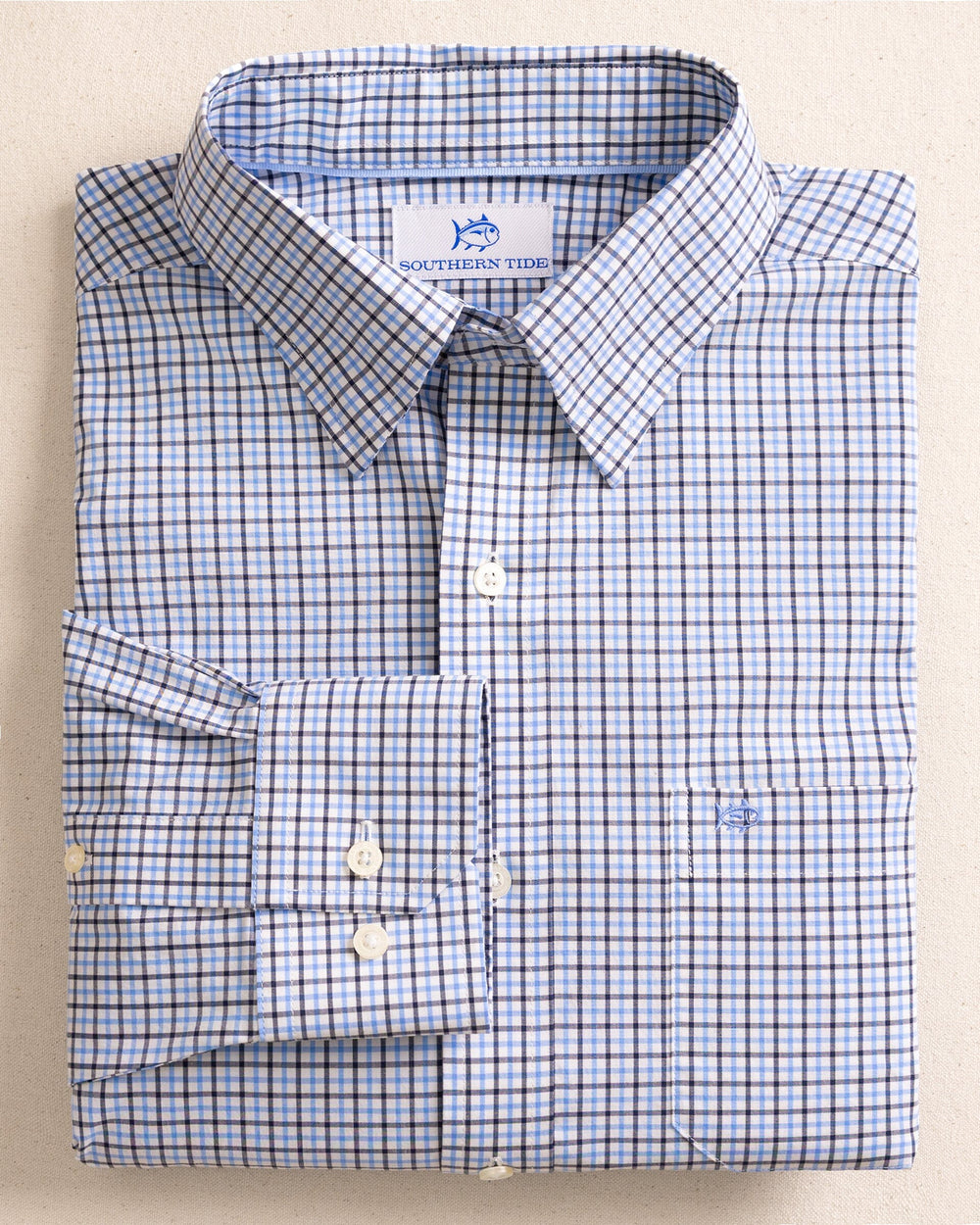 The front view of the Southern Tide Charleston Summerton Plaid Sport Shirt by Southern Tide - Ocean Channel