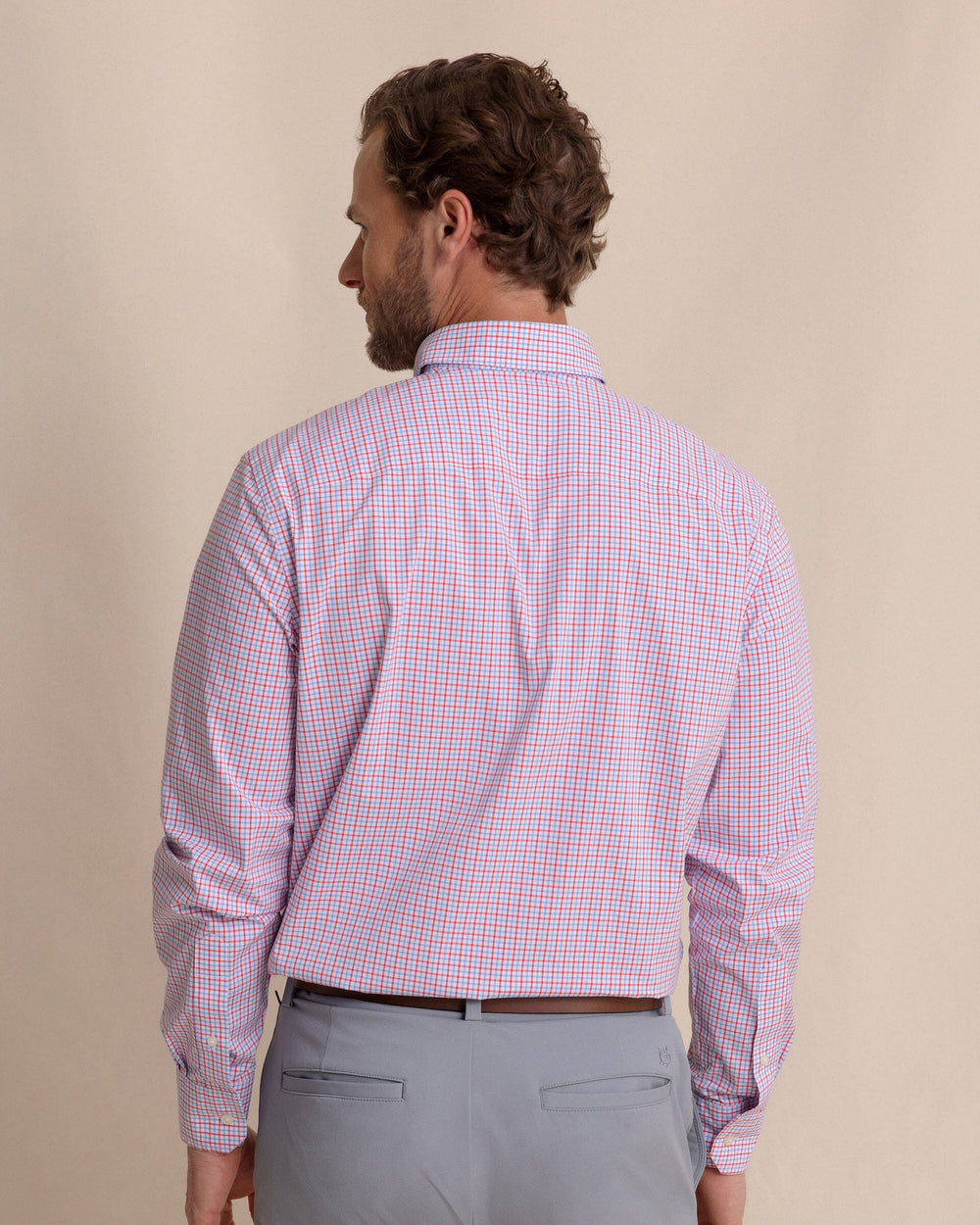 The back view of the Southern Tide Charleston Summerton Plaid Sport Shirt by Southern Tide - Snapper