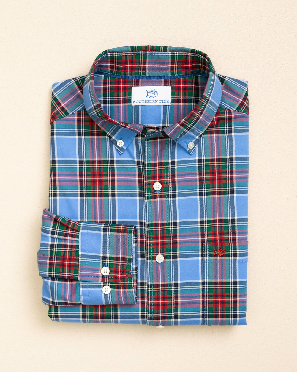 The front view of the Southern Tide Charlton Skipjack Sport Shirt by Southern Tide - Ocean Channel