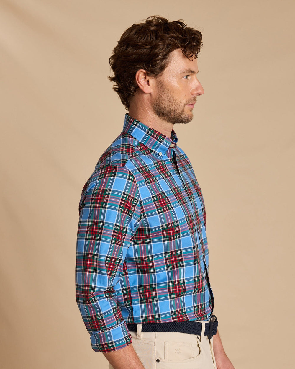The side view of the Southern Tide Charlton Skipjack Sport Shirt by Southern Tide - Ocean Channel