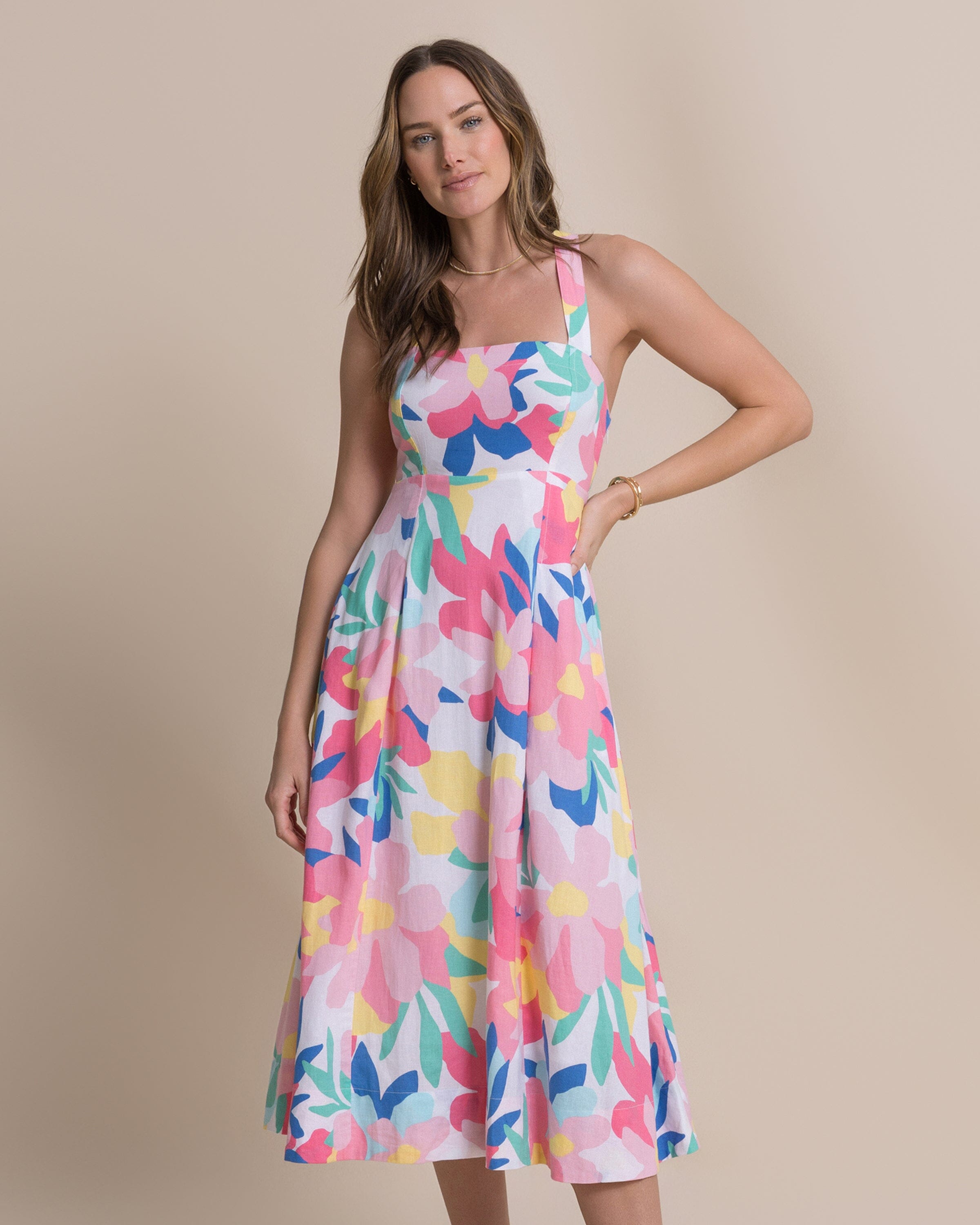 Women's Cinzia Printed Cross Strap Dress | Southern Tide