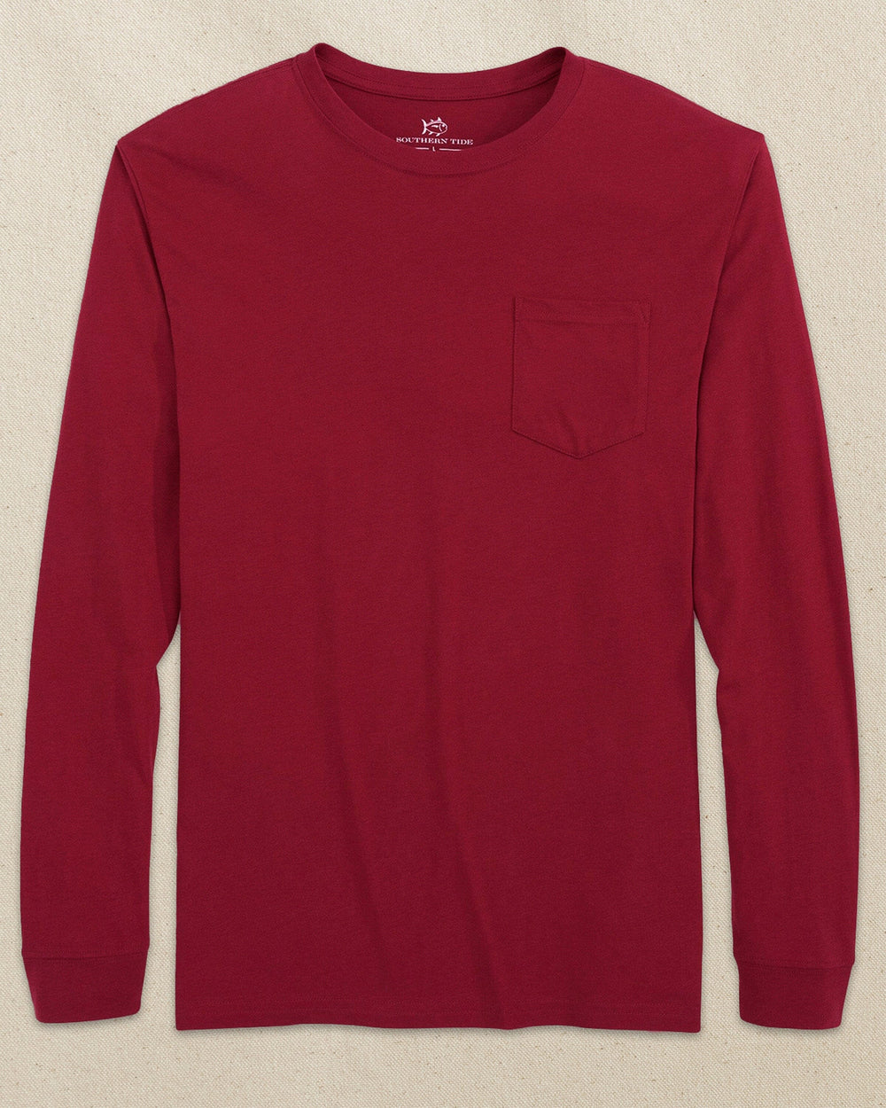 Classic Long Sleeve Pocket T-Shirt - Crimson