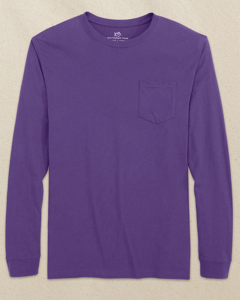 Men's Regal Purple Classic Long Sleeve Pocket T-Shirt | Southern Tide