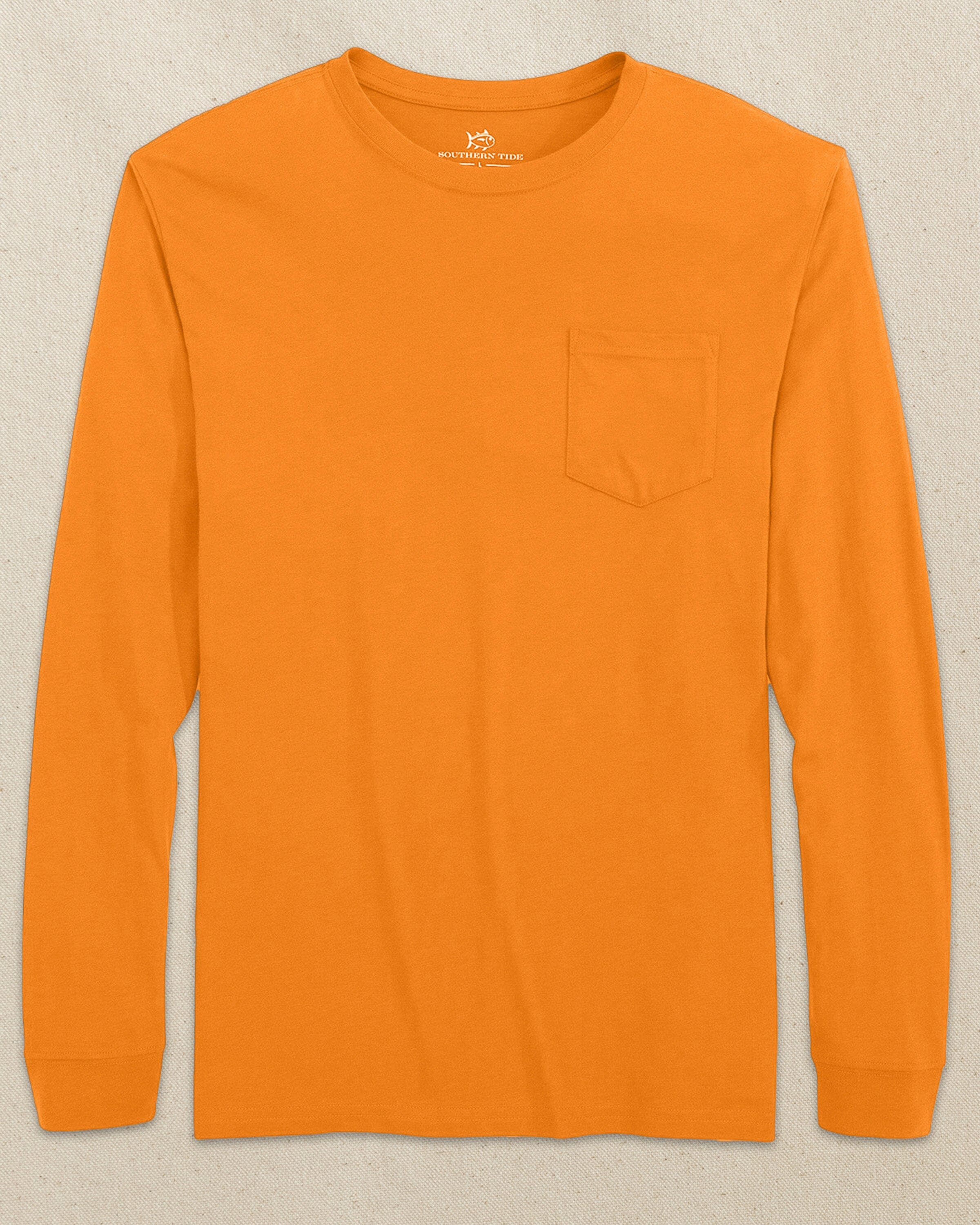 Men's Rocky Top Orange Long Sleeve Pocket T-Shirt | Southern Tide