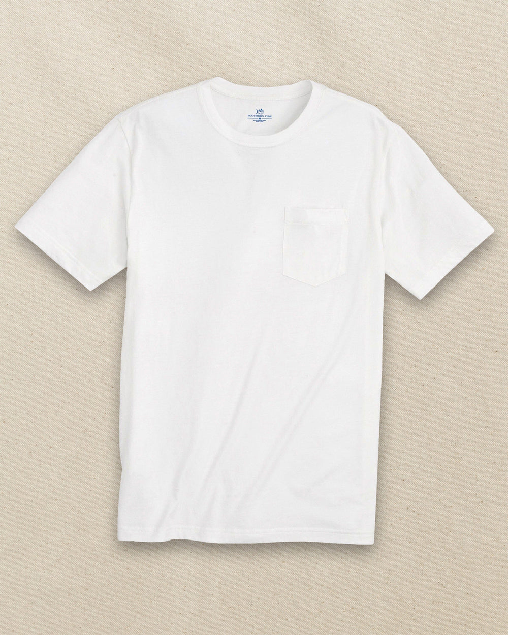 The front view of the Southern Tide Classic Short Sleeve Pocket T-Shirt in Classic White by Southern Tide - Classic White