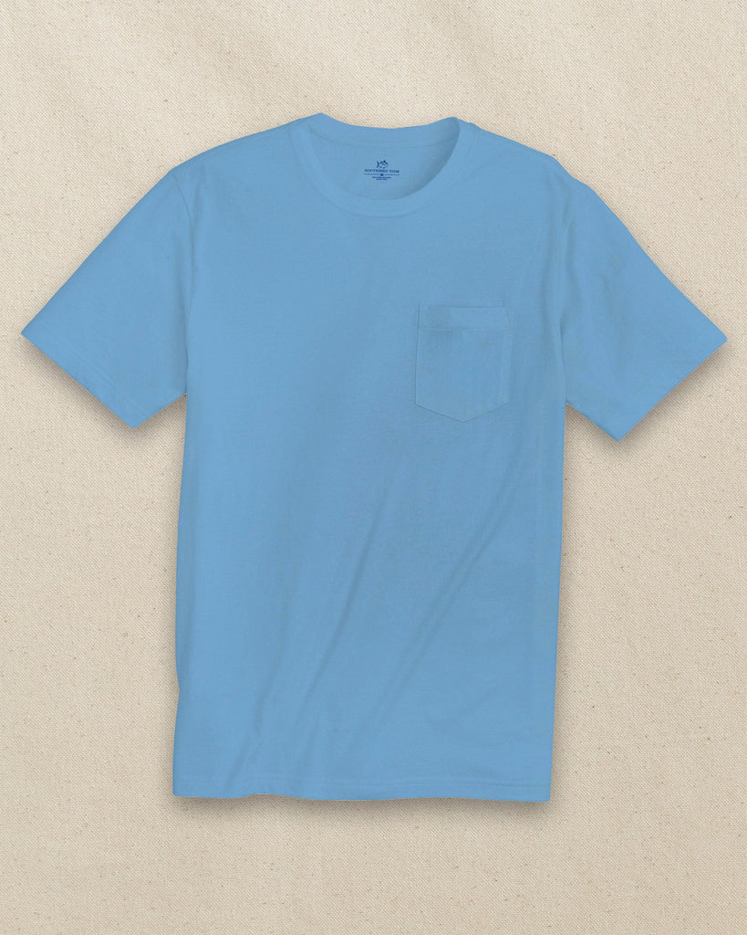 Men's Rush Blue Classic Short Sleeve Pocket T-Shirt | Southern Tide