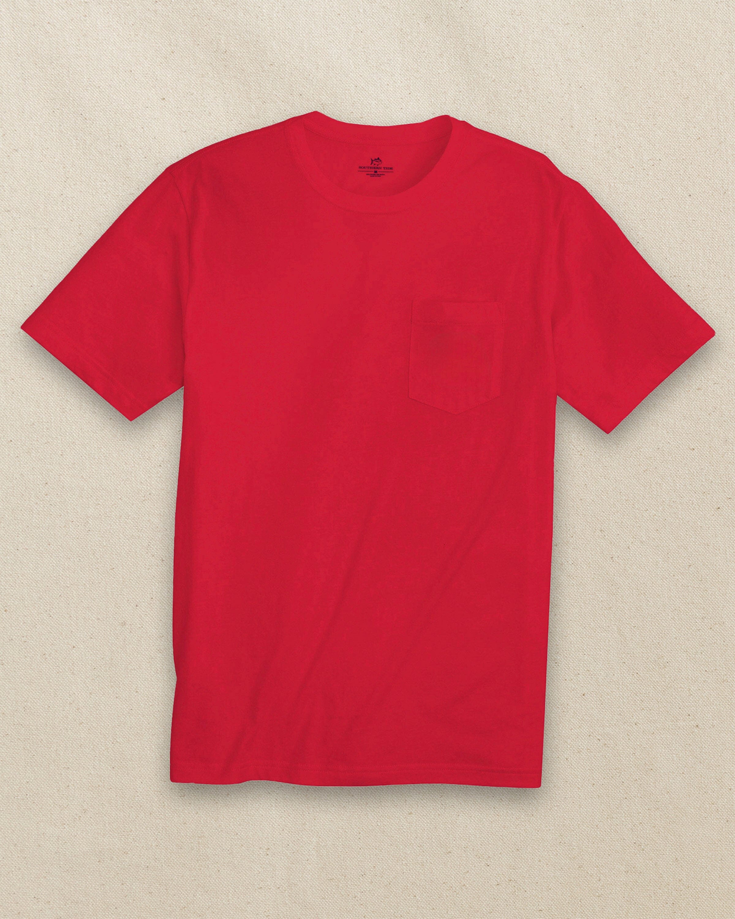 Men's Varsity Red Classic Short Sleeve Pocket T-Shirt | Southern Tide