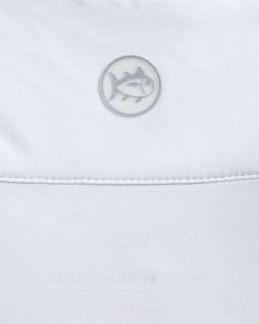 The detail view of the Southern Tide Clemson Tigers Avondale Performance Jacket by Southern Tide - Platinum Grey
