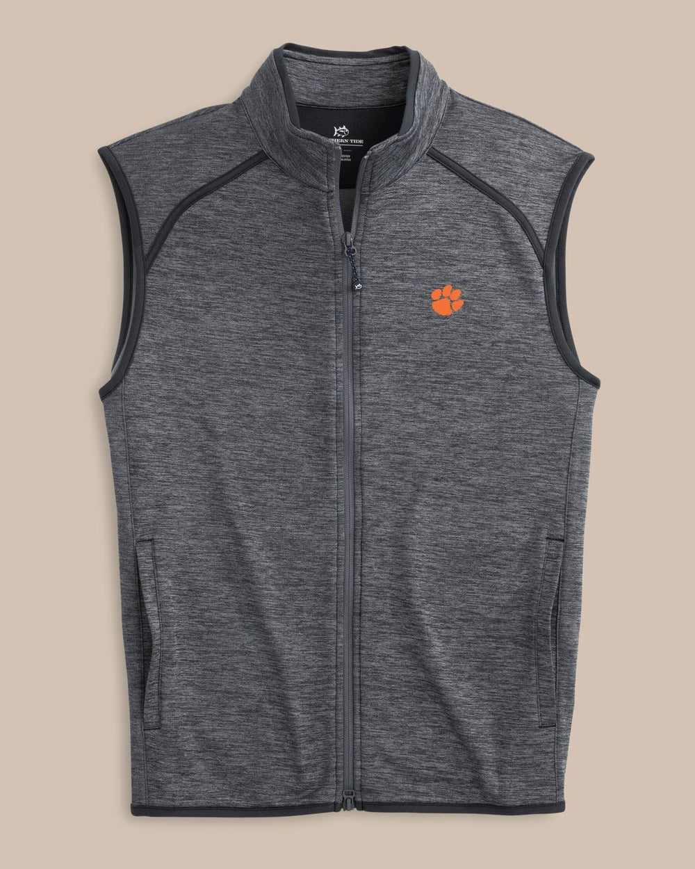 Clemson Tigers Baybrook Heather Vest C_Outerwear Southern Tide 