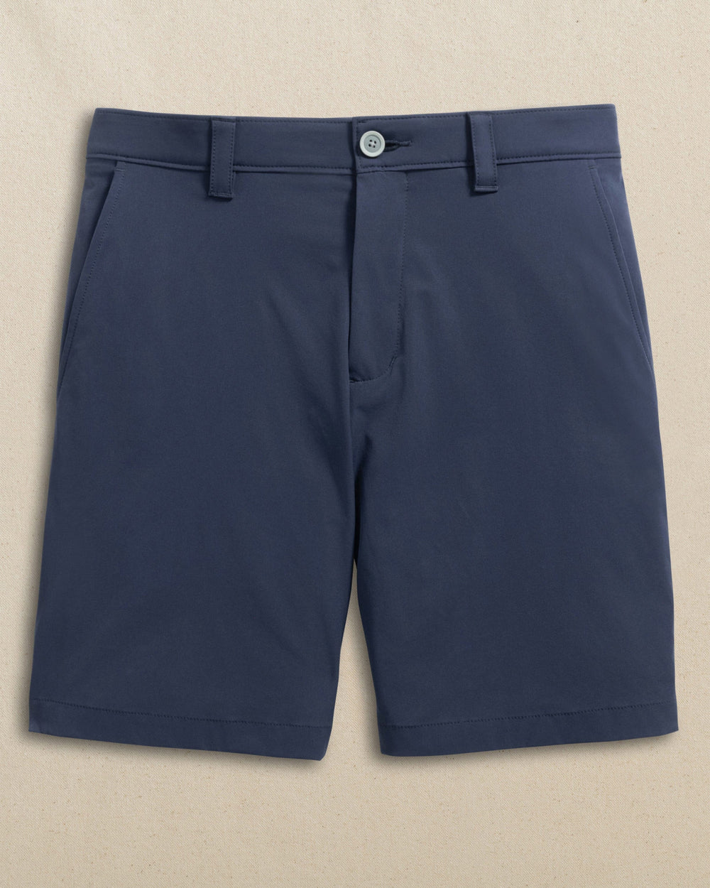 The front view of the Southern Tide Clemson Tigers Birdie 8" Coastal Breeze® Performance Short by Southern Tide - True Navy