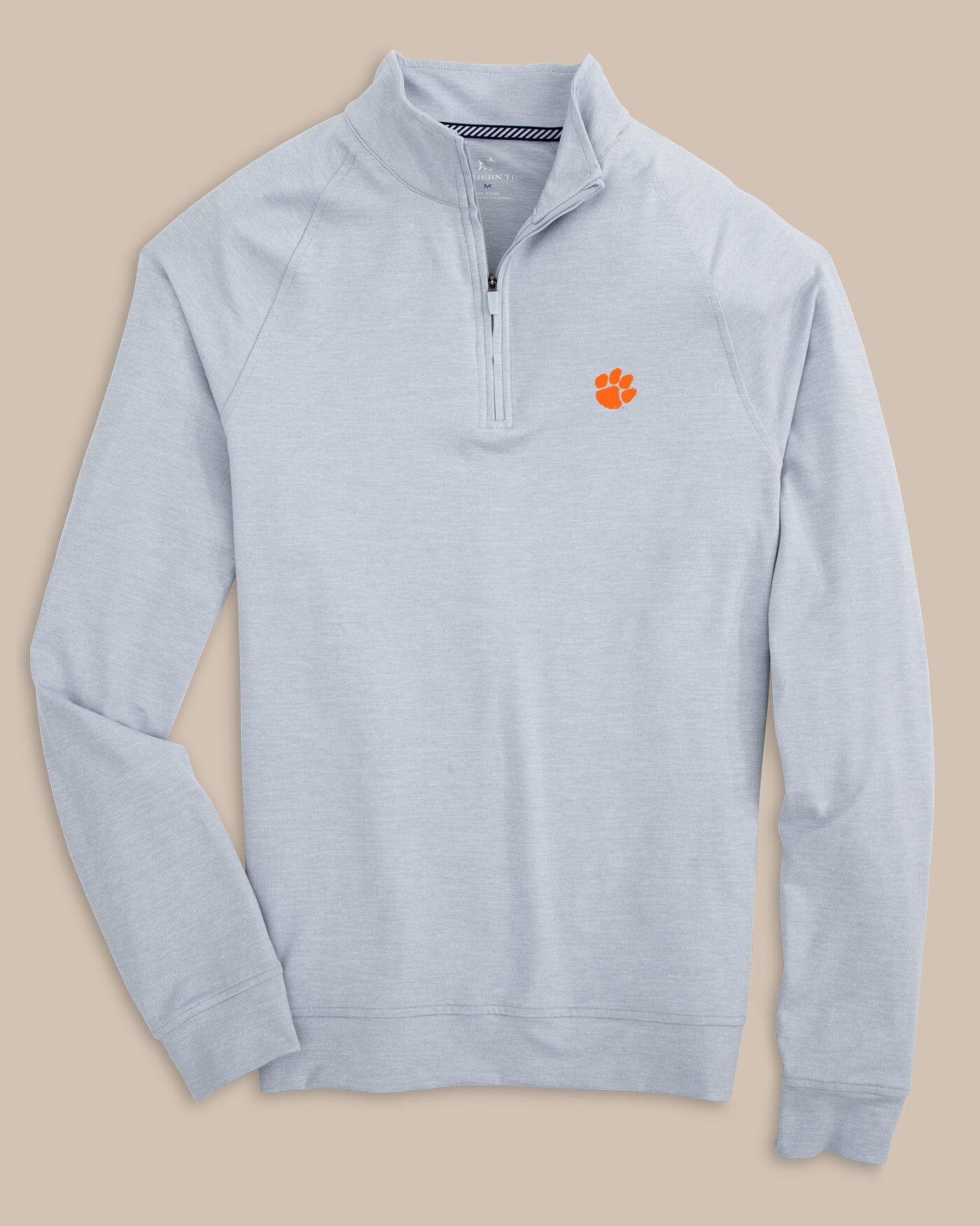 Clemson Tigers Cruiser Heather Quarter Zip Pullover | Southern Tide