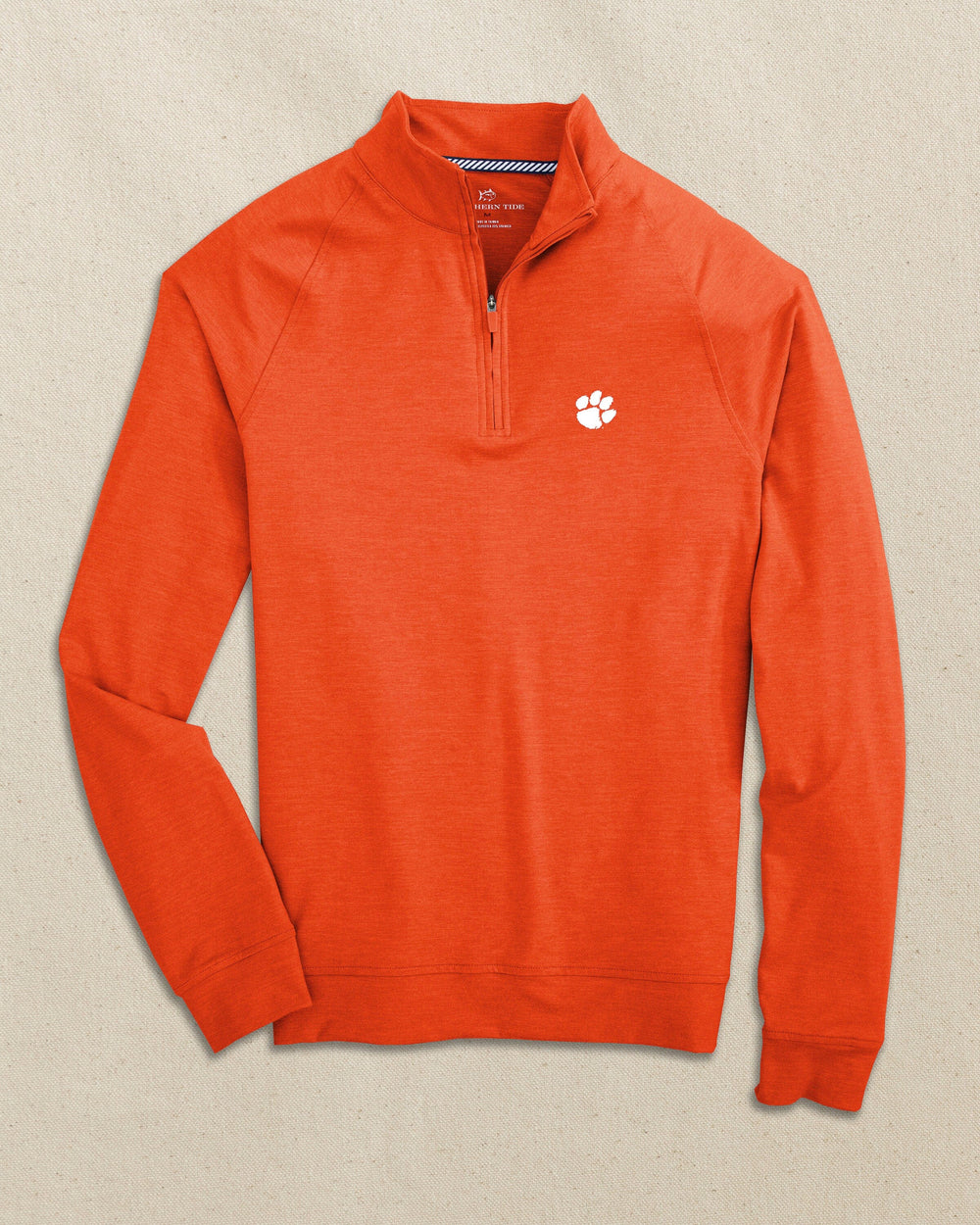 Clemson Tigers Cruiser Heather Quarter Zip Pullover C_Outerwear Southern Tide 