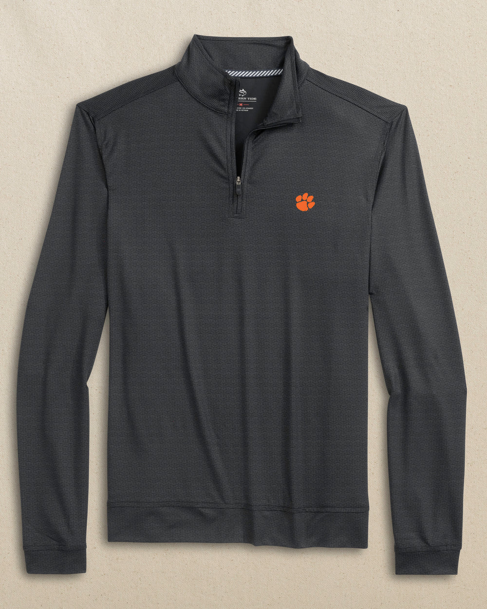 Clemson Tigers Cruiser ST Geo Printed Quarter Zip C_Outerwear Southern Tide 