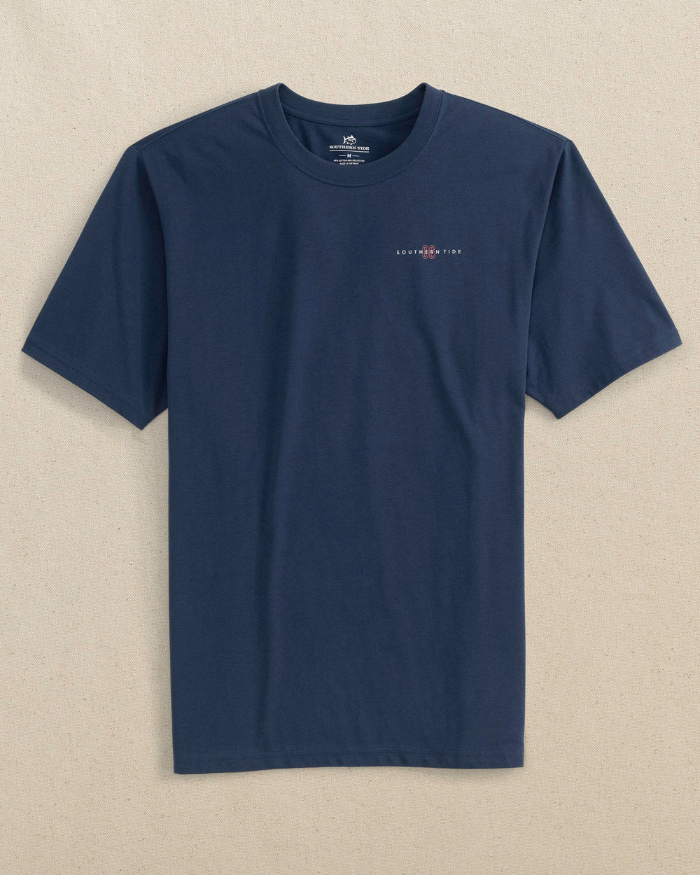 The front view of the Southern Tide Coastal and Crabby Short Sleeve T-Shirt by Southern Tide - Dress Blue