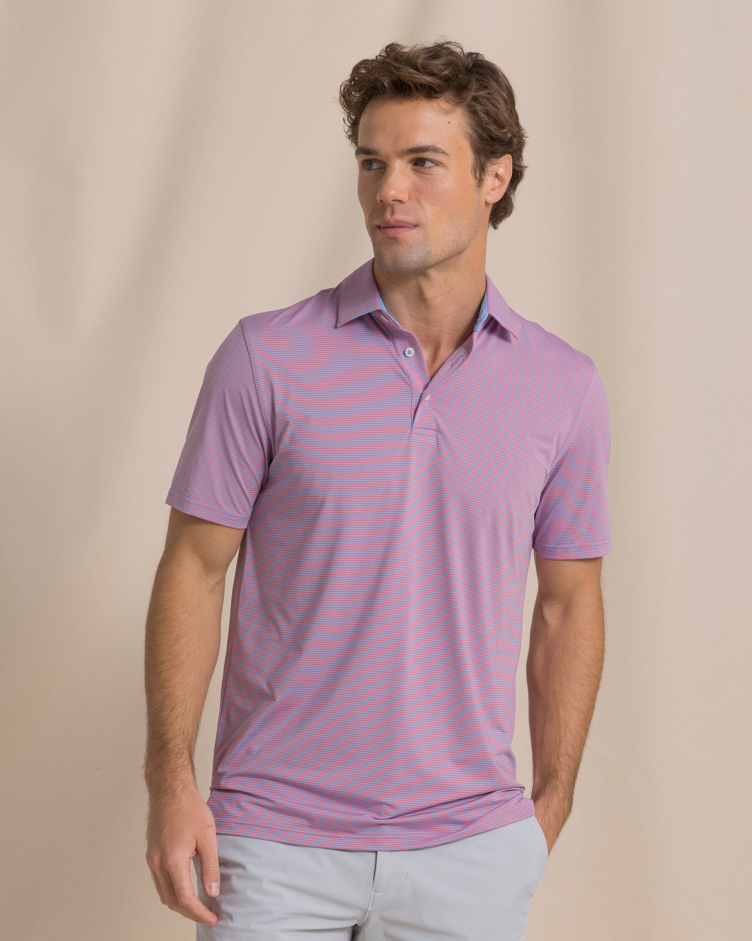Men's Meadowbrook Stripe Performance Polo | Southern Tide