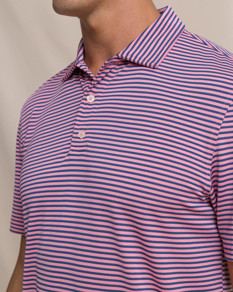 Men's Oceanfront Stripe Pique Performance Polo | Southern Tide