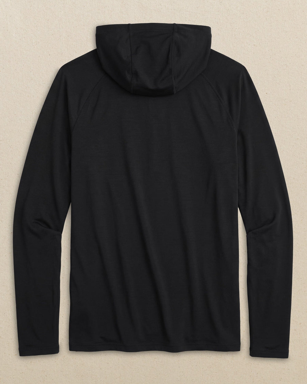 The back view of the Southern Tide Coastal Breeze® Performance Hoodie by Southern Tide - Caviar Black