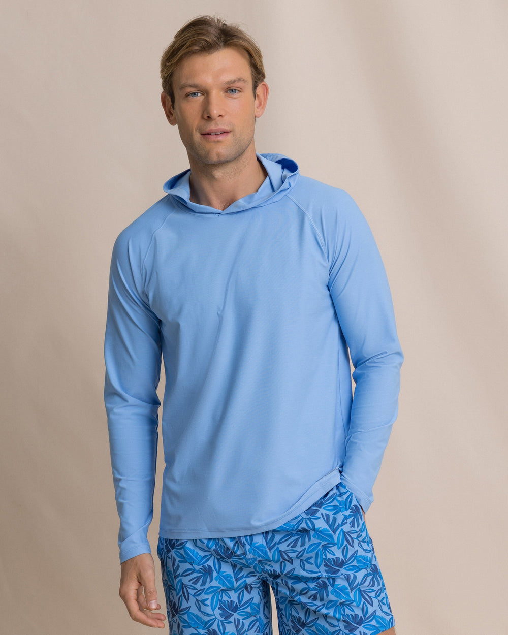 The front view of the Southern Tide Coastal Breeze® Performance Hoodie by Southern Tide - Ocean Channel