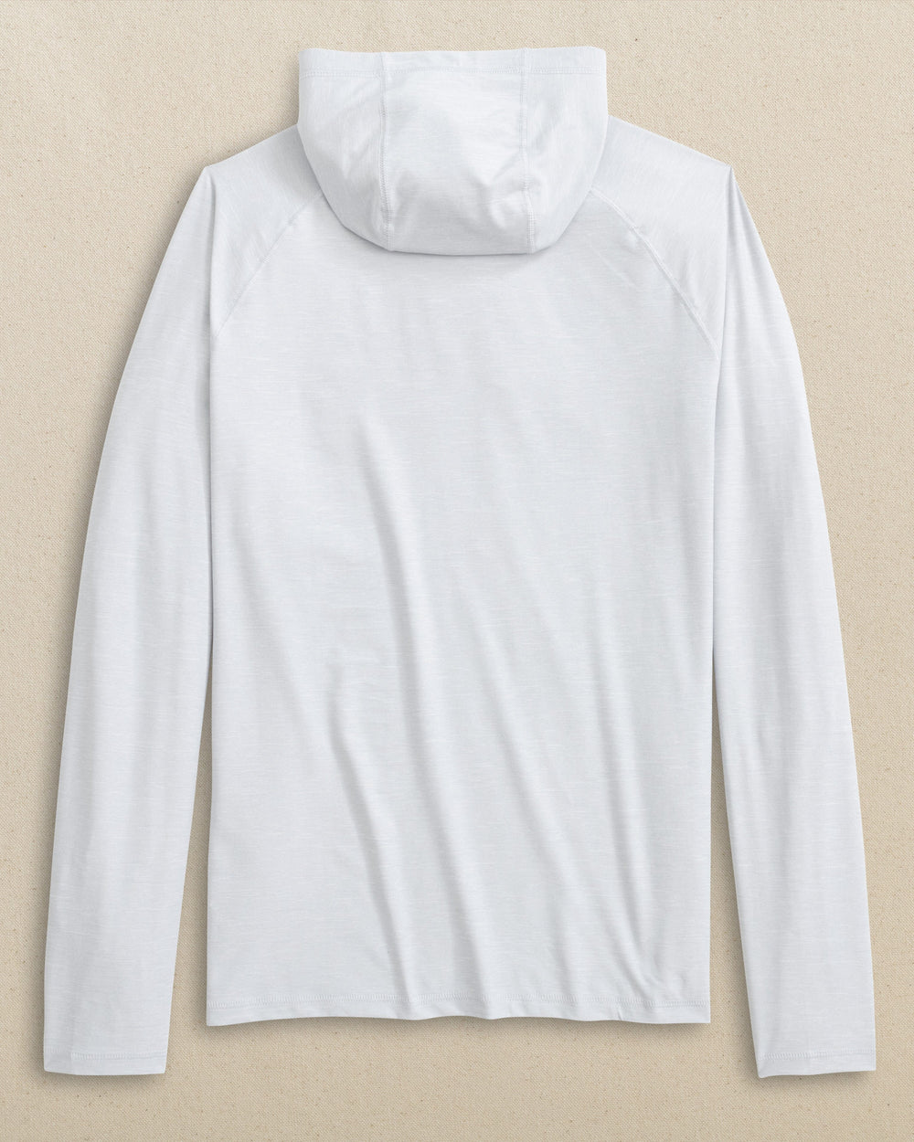The back view of the Southern Tide Coastal Breeze® Performance Hoodie by Southern Tide - Platinum Grey