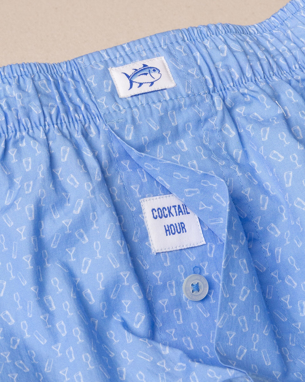 The detail view of the Southern Tide Cocktail Hour Boxer by Southern Tide - Ocean Channel